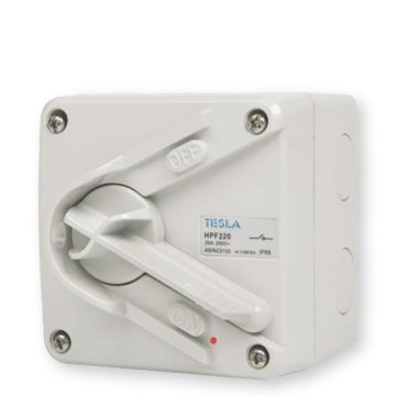 20A IP66 W/P Tesla Double Pole Isolator