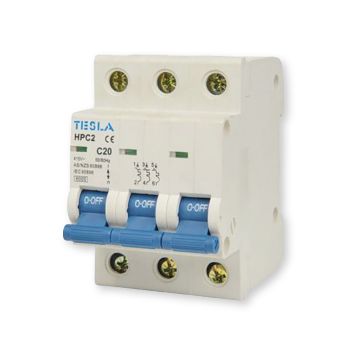 25A 6ka Tesla Three Pole Circuit Breaker