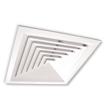 4 Way Louvre Faced Metal Diffuser Kit
