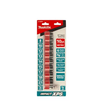 Makita XPS 3/8 Met Impact Socket Set 10 Piece