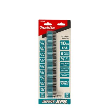 Makita XPS 3/8 Sae Impact Socket Set 10 Piece
