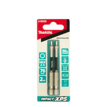 Makita XPS Hex2.5 x 75mm Insert Bit 2 Pack