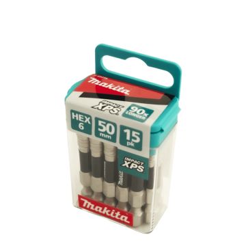 Makita XPS Hex6 x 50mm Insert Bit 15 Pack