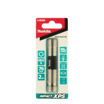 Makita XPS Hex6 x 75mm Insert Bit 2 Pack