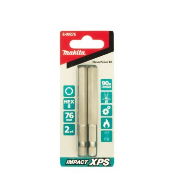 Makita XPS Hex8 x 75mm Insert Bit 2 Pack