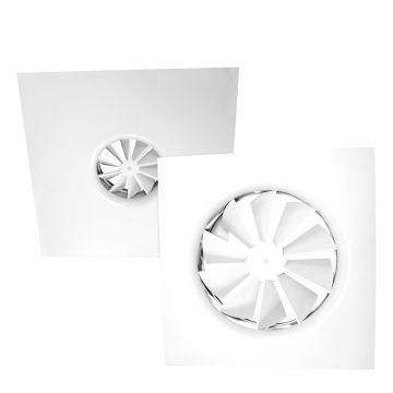 Square Swirl Diffuser PSA Q 595mm Face / 313mm Neck