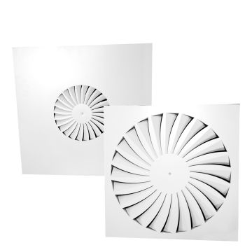 Square Swirl Diffuser PSB-Q 595mm Face / 530mm Neck