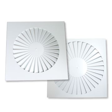 Square Swirl Diffuser PSC-R 600mm Face / 535mm Neck