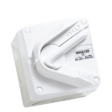 40A 250VAC Clipsal Surface Switch 1G Single Pole Isolator