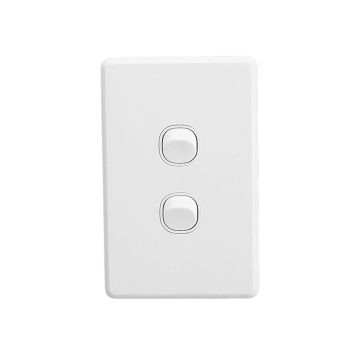 Clipsal Loaded Switch 2 Gang Vertical Classic