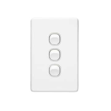 Clipsal Loaded Switch 3 Gang Vertical Classic