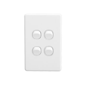 Clipsal Loaded Switch 4 Gang Vertical Classic