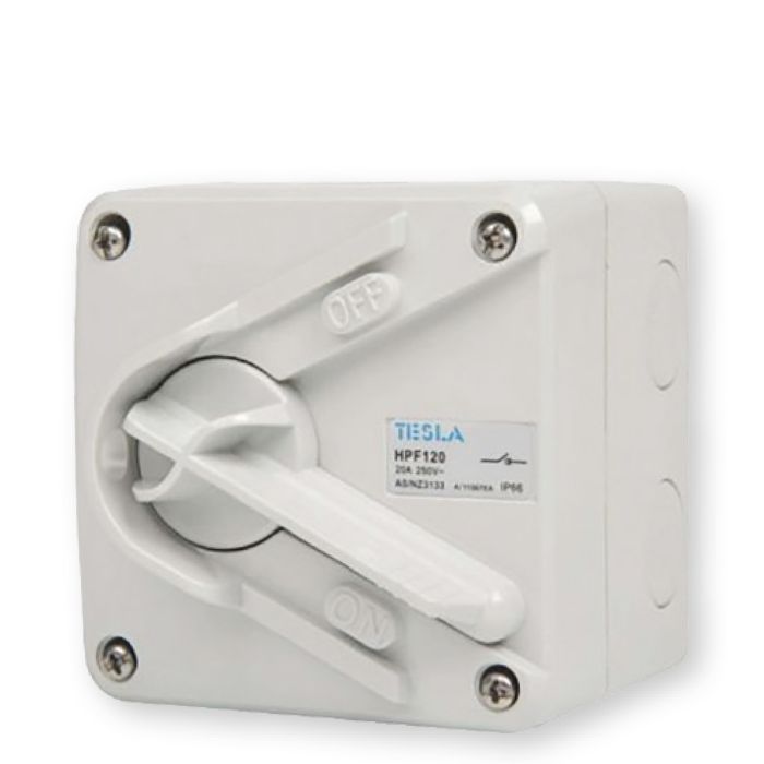 20A W/P Tesla Switch Single Pole Isolator main product photo