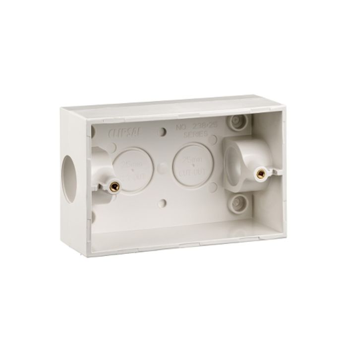 Clipsal 2 Entry 20mm W Mounting Box main product photo