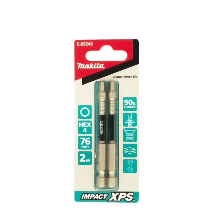 Makita XPS Hex4 x 75mm Insert Bit 2 Pack main product photo