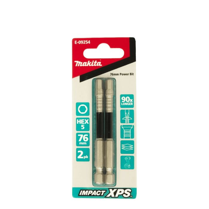 Makita XPS Hex5 x 75mm Insert Bit 2 Pack main product photo