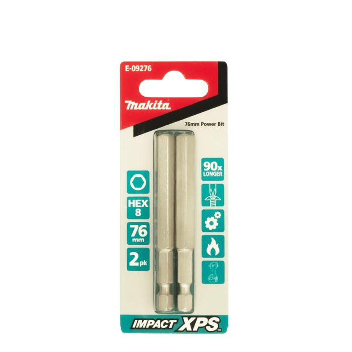 Makita XPS Hex8 x 75mm Insert Bit 2 Pack main product photo