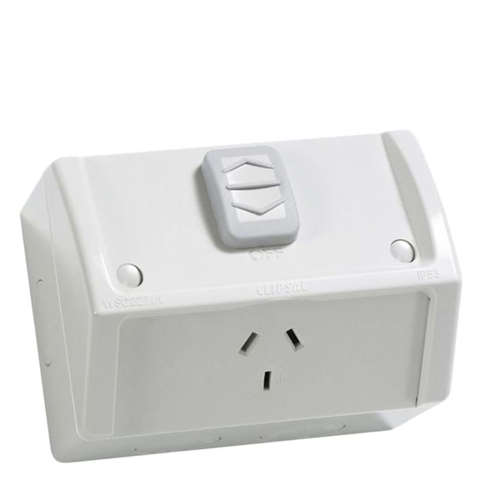 Clipsal Single GPO Weatherproof Socket main product photo