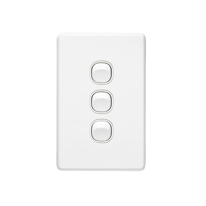 Clipsal Loaded Switch 3 Gang Vertical Classic main product photo